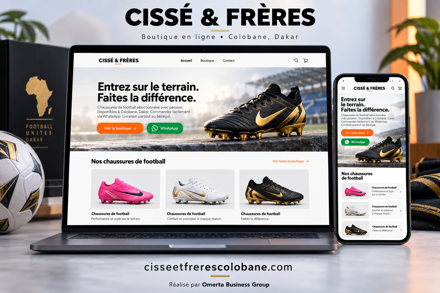 Cissé & Frères — Boutique en ligne de crampons